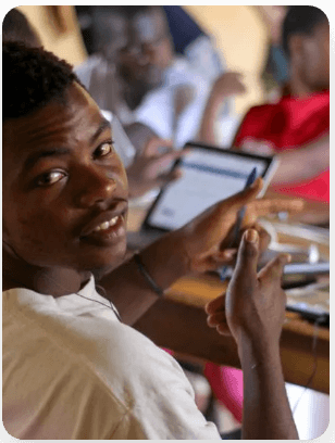 African Student In Tech Class