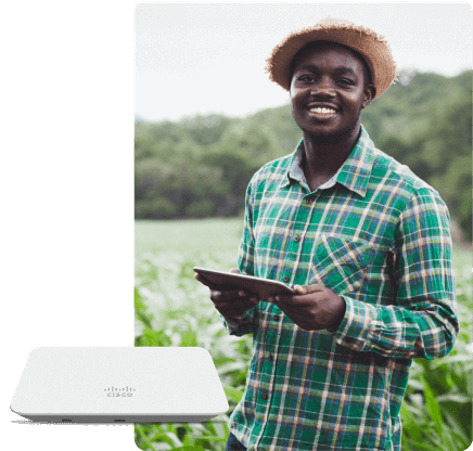 Proud Man Using Cisco Device Tablet Proud Man Using Cisco Device Tablet