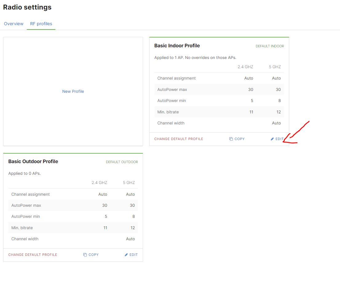 Meraki MR Access Point Incorrect Radio Settings