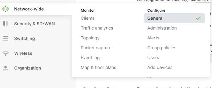 Meraki MR Access Point Update Firmware Option