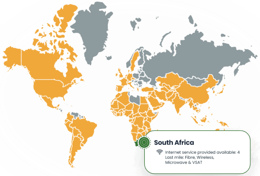 Global Map Serving Nonprofits