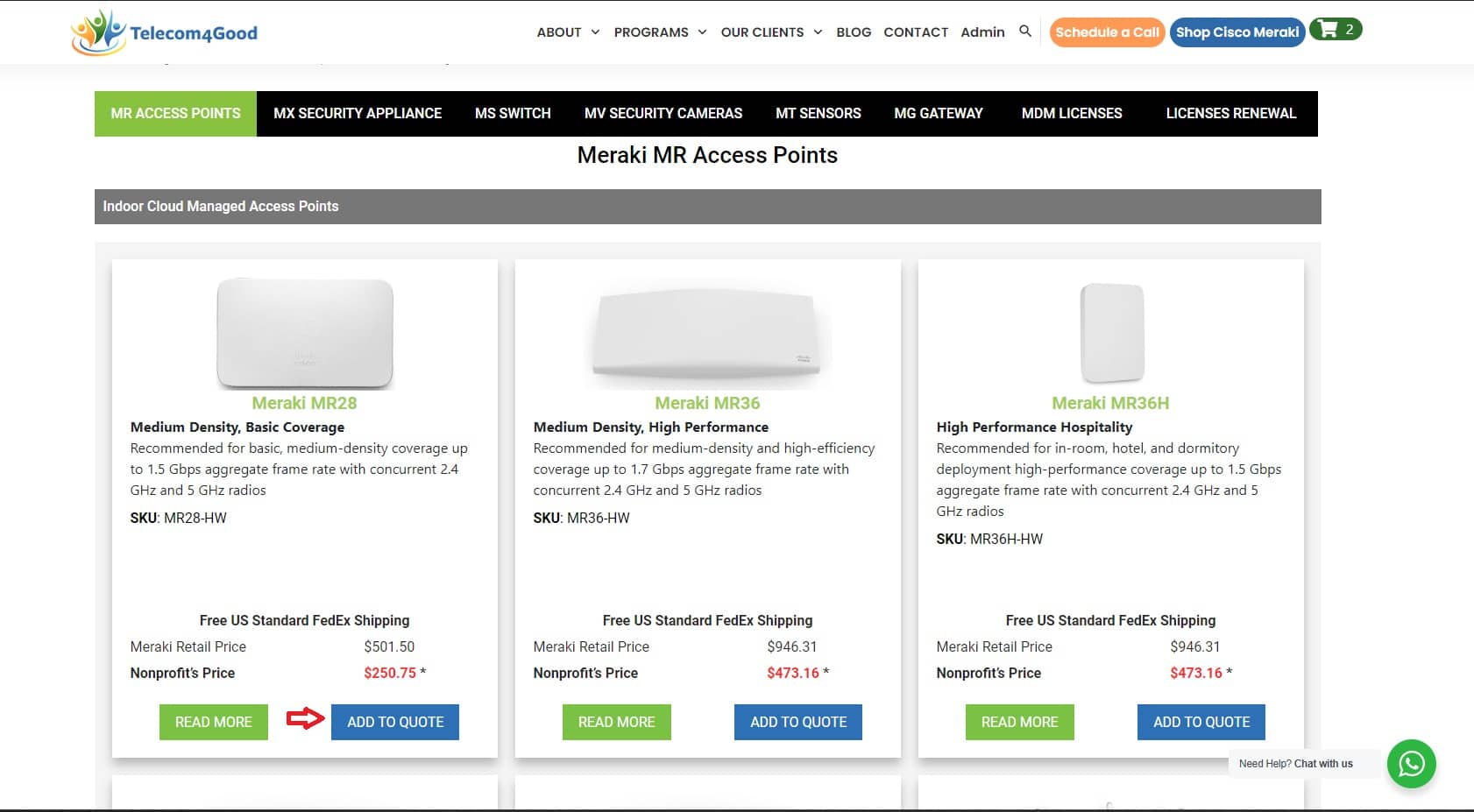 Cisco Meraki Devices Step1 Add Devices To Shop
