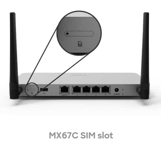Cisco Meraki Mx 67C Model Sim Slot