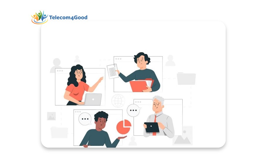 Remote meeting concept illustrations